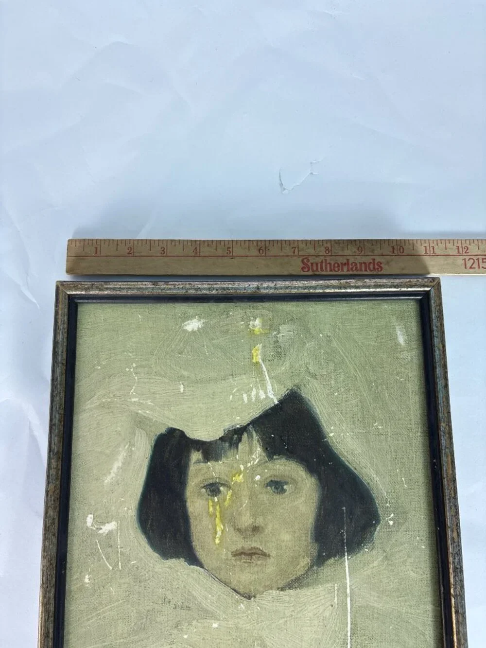Vintage James Abbott McNeill Whistler Little Girl in White Framed Art Print